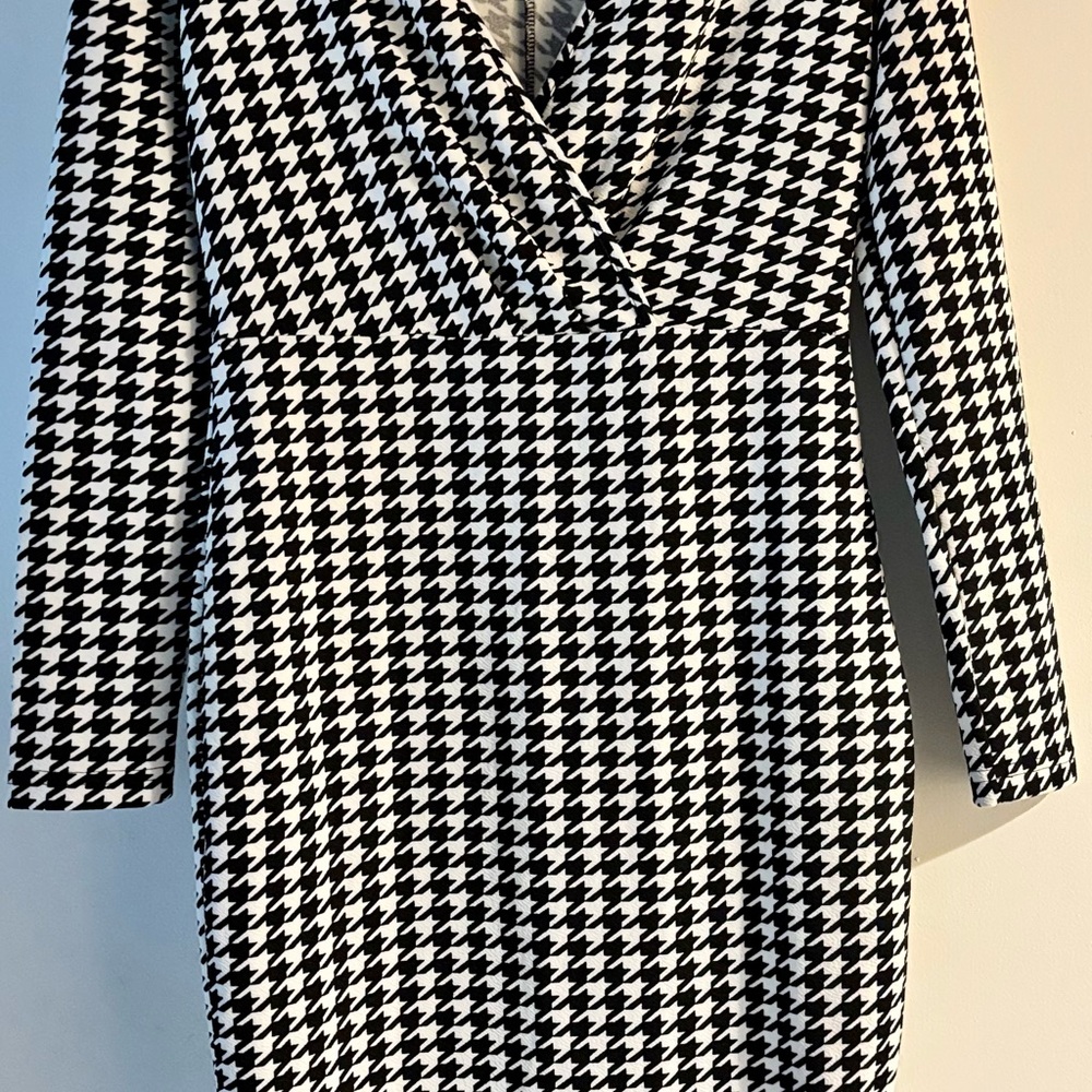 Black and White Houndstooth Dress